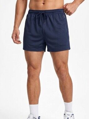 Men's Navy Blue Athletic Shorts